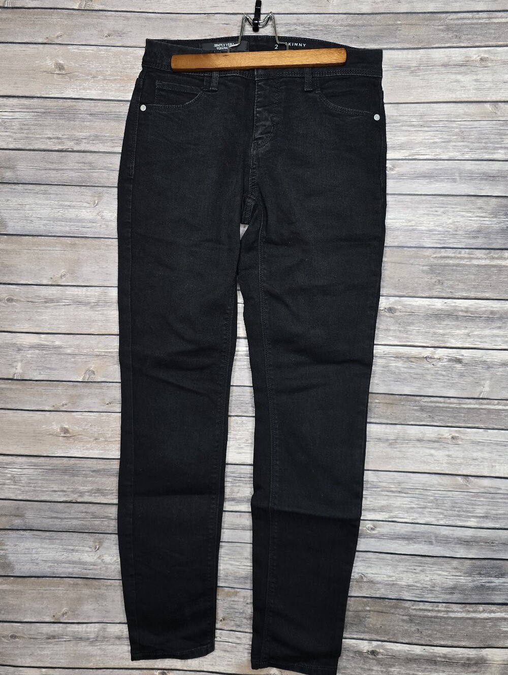 Women's Simply Vera Wang Skinny Jeans, Black, Size 2